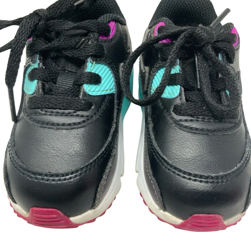 Nike Air Max 90 Shoes S833416-033 5C Toddler Baby Sneaker Shoes Black Pink Multi - Picture 4 of 15